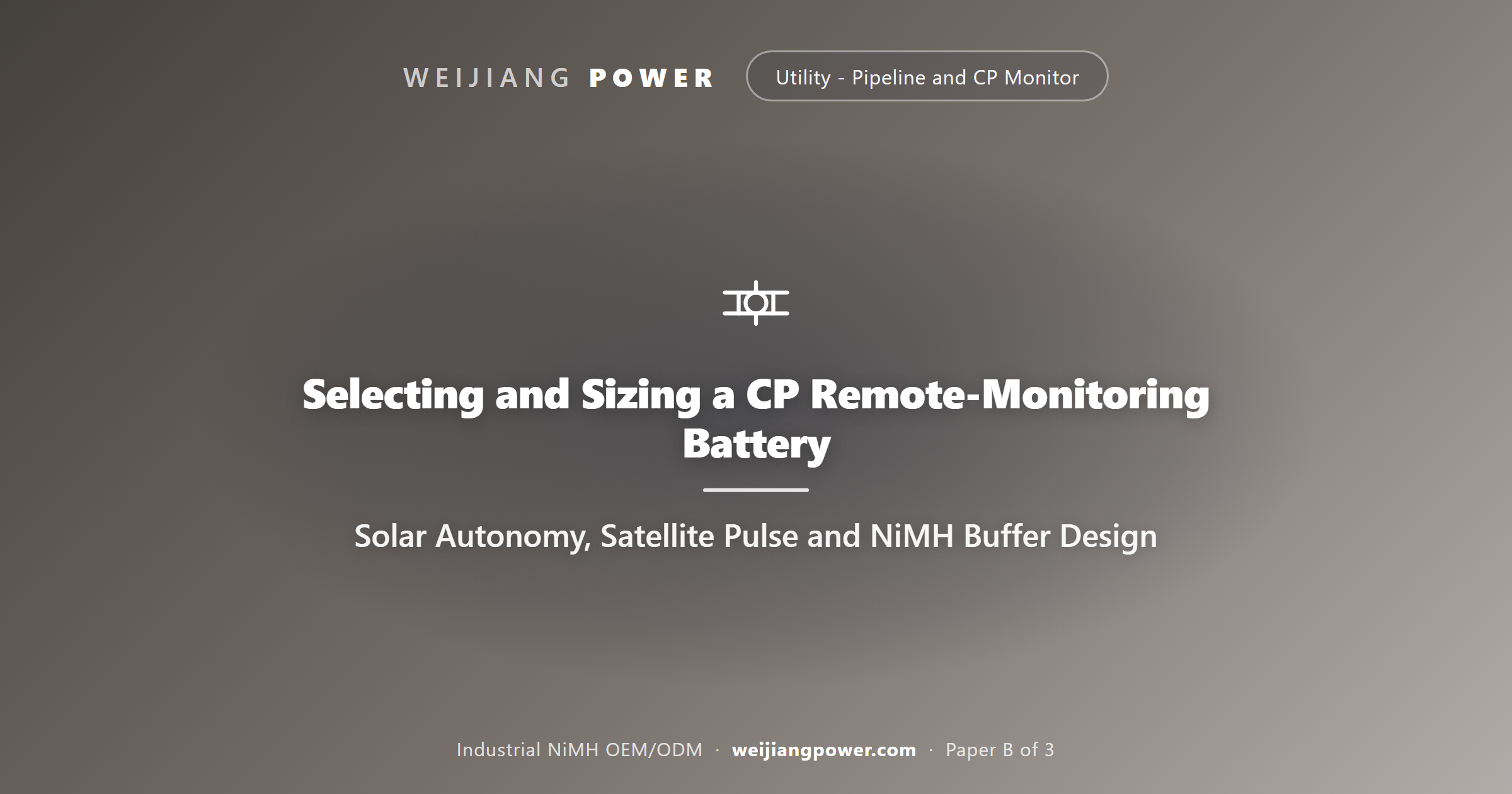 Academic cover for sizing a solar NiMH buffer for a cathodic-protection RMU