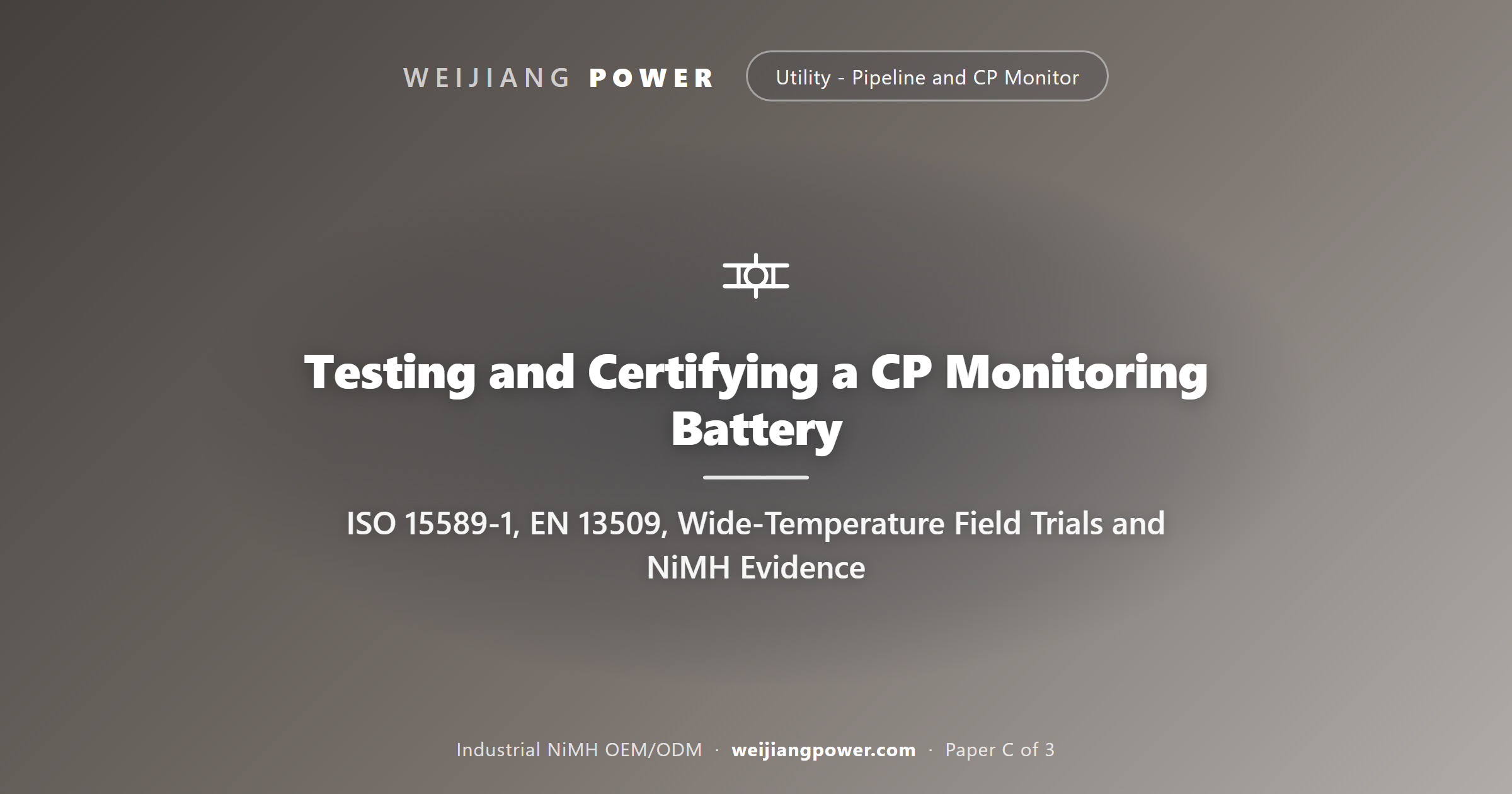 Academic cover for testing a CP RMU NiMH battery under ISO 15589-1 and wide temperature