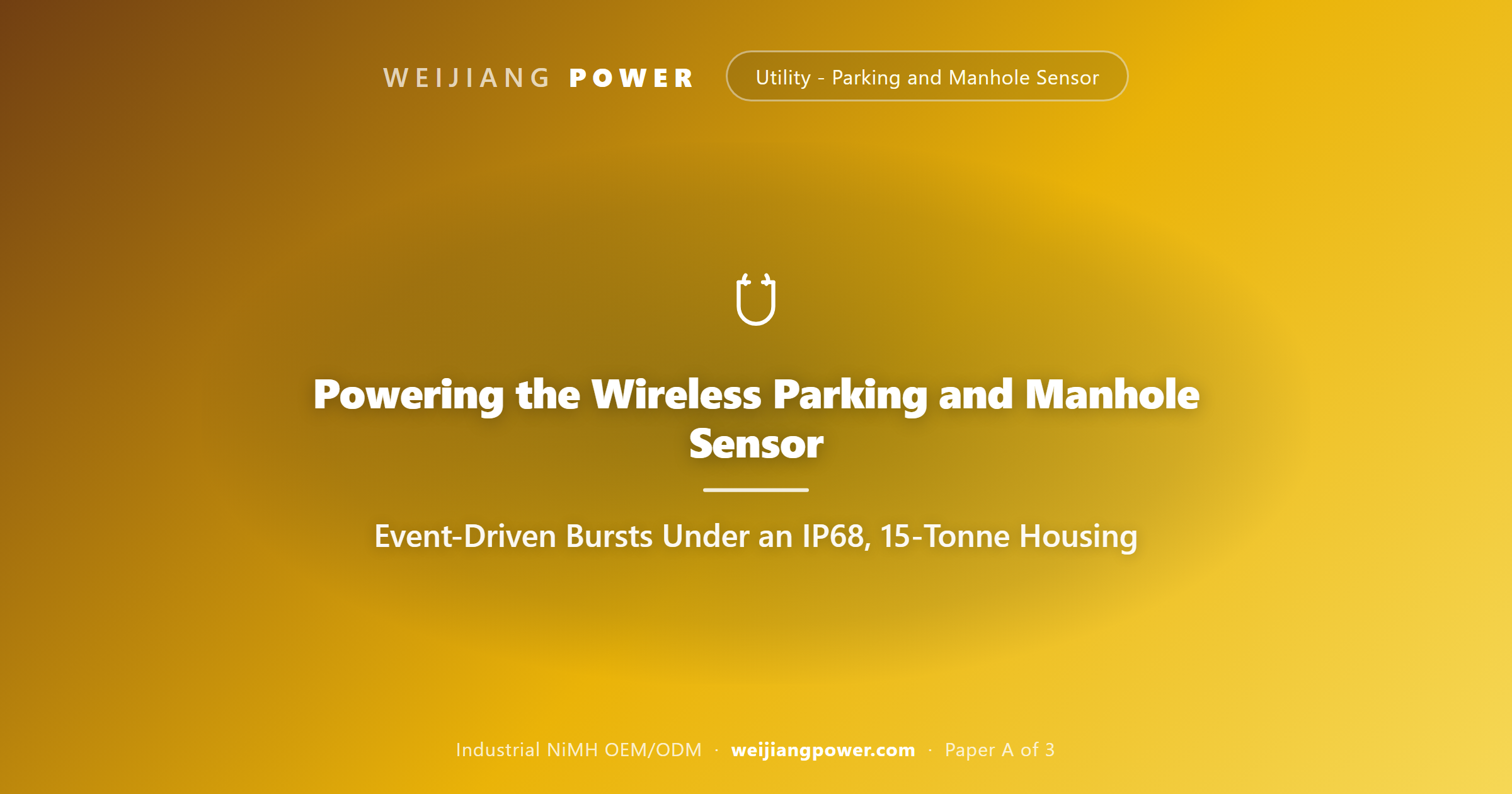 Academic cover for the battery load profile of an IP68 wireless parking sensor with NiMH