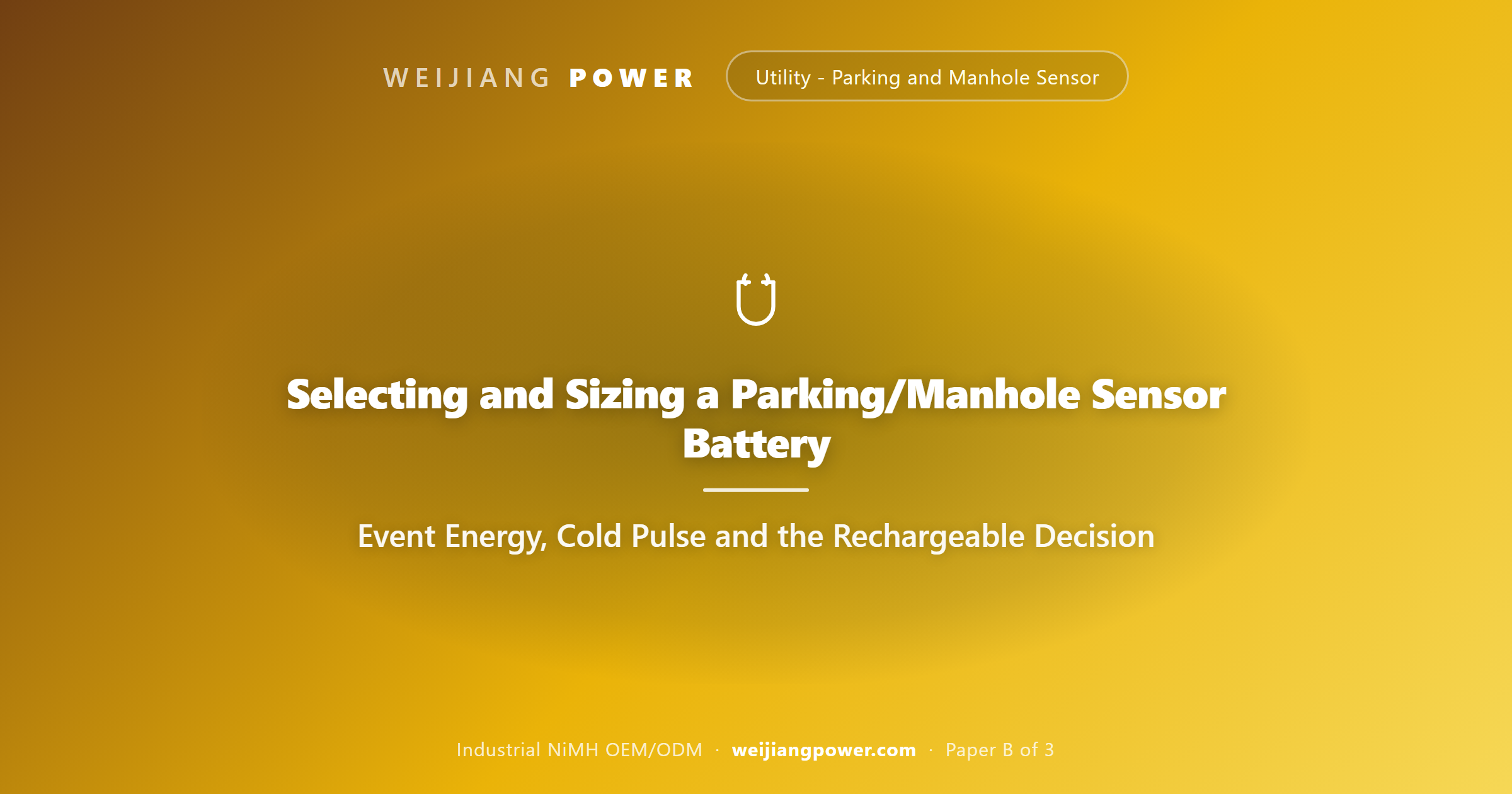 Academic cover for sizing a NiMH battery for a wireless parking or manhole sensor