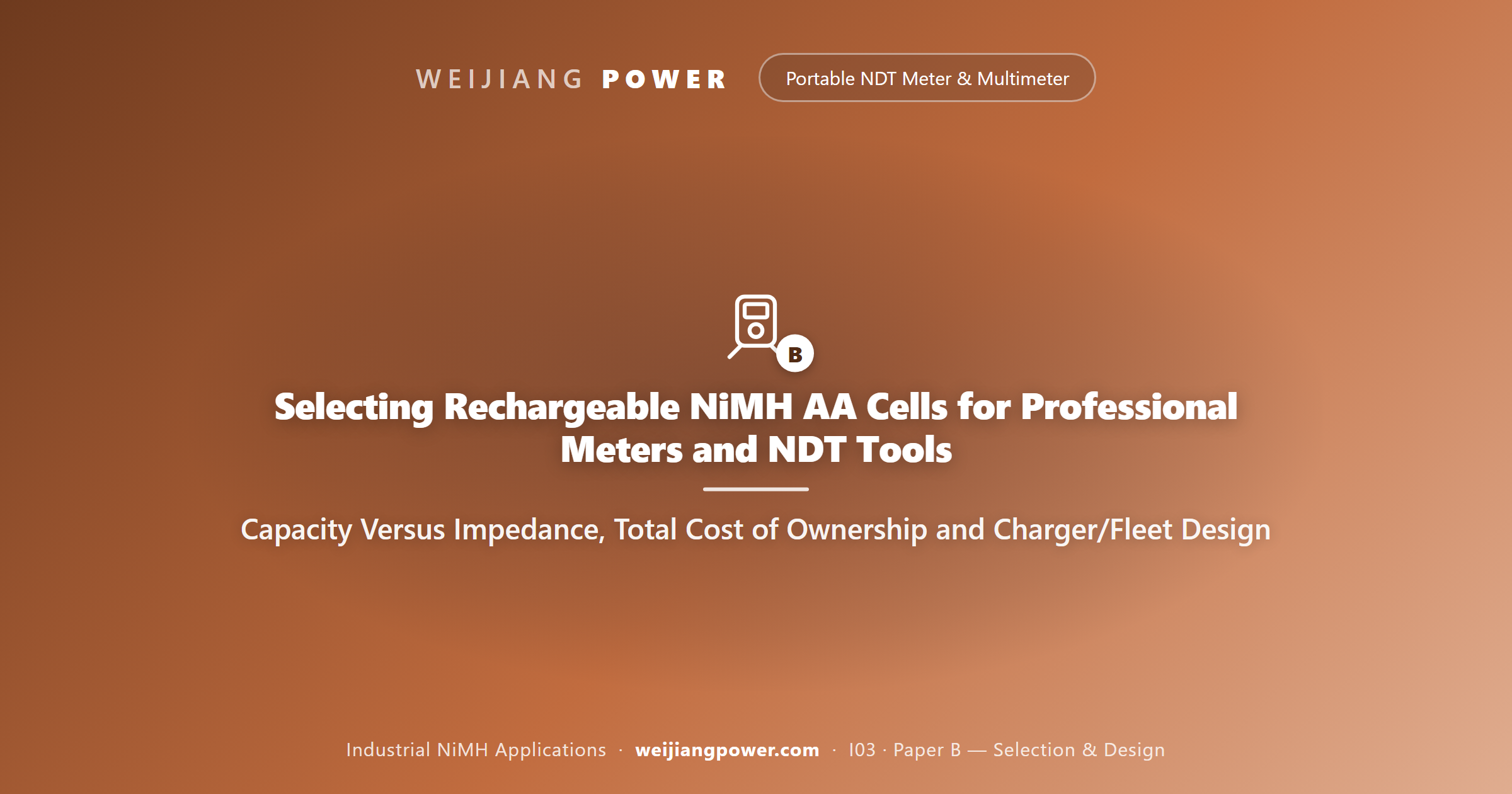 Selecting Rechargeable NiMH AA Cells for Professional Meters and NDT Tools: Capacity Versus Impedance, Total Cost of Ownership and Charger/Fleet Design