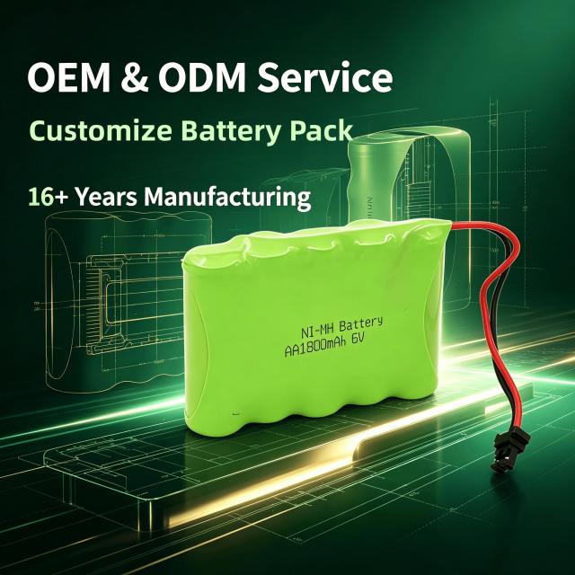 6V AA Ni-MH Rechargeable Battery Pack 1800mAh with Black Connector | Weijiang Power OEM Battery Factory