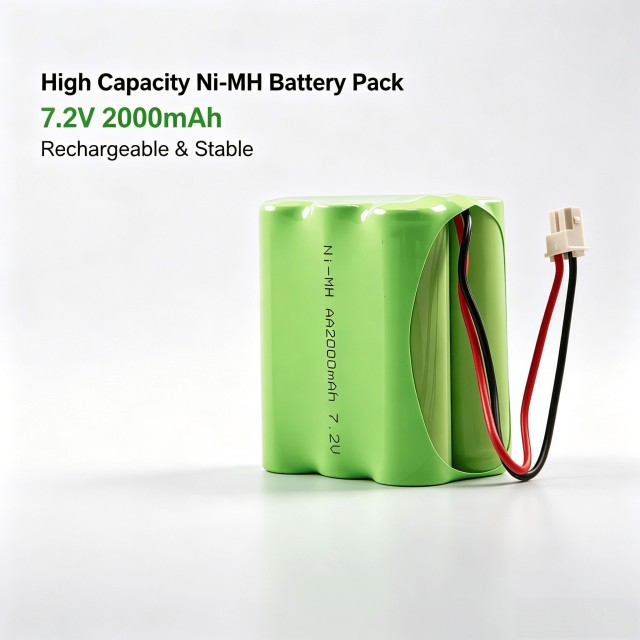 7.2V AA Ni-MH Rechargeable Battery Pack 2000mAh with White Connector | Weijiang Power OEM Battery Factory
