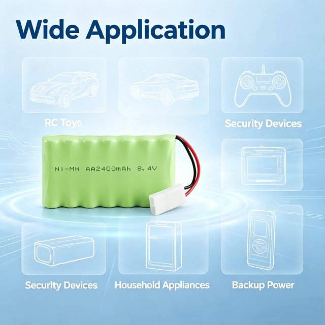 8.4V AA 2400mAh Ni-MH Rechargeable Battery Pack | Weijiang Power OEM Battery Factory