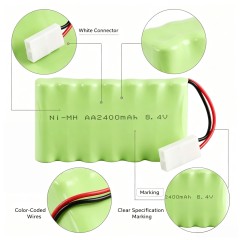 8.4V AA 2400mAh Ni-MH Rechargeable Battery Pack | Weijiang Power OEM Battery Factory