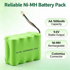 9.6V AA 1600mAh Ni-MH Rechargeable Battery Pack | Weijiang Power OEM Battery Factory