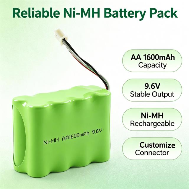 9.6V AA 1600mAh Ni-MH Rechargeable Battery Pack | Weijiang Power OEM Battery Factory