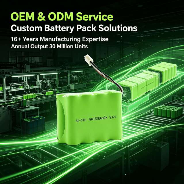 9.6V AA 1600mAh Ni-MH Rechargeable Battery Pack | Weijiang Power OEM Battery Factory