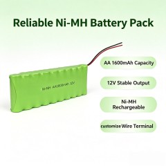 12V AA 1600mAh Ni-MH Rechargeable Battery Pack | Weijiang Power OEM Battery Factory