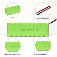 12V AA 1600mAh Ni-MH Rechargeable Battery Pack | Weijiang Power OEM Battery Factory