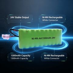 24V AA 1300mAh Ni-MH Rechargeable Battery Pack | Weijiang Power OEM Battery Factory