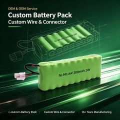 24V AA 1300mAh Ni-MH Rechargeable Battery Pack | Weijiang Power OEM Battery Factory