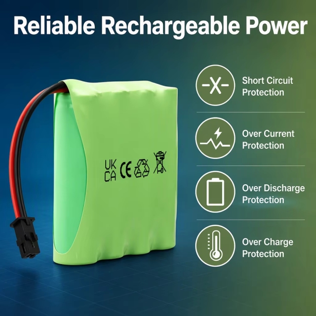 4.8V AA 2000mAh Ni-MH Rechargeable Battery Pack