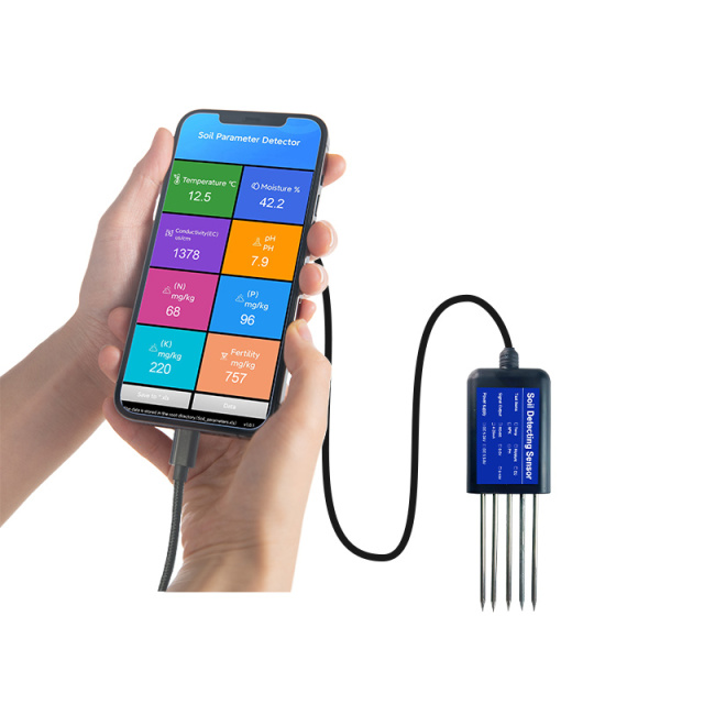 USB type-c output Portable 8 IN1 Integrated Soil Tester Sensor