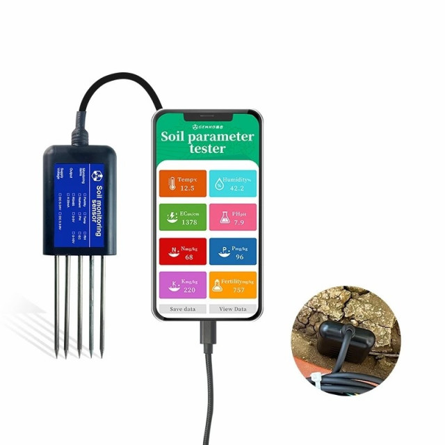 Effortless Soil Testing: 8-in-1 NPK Sensor with USB Direct Reading