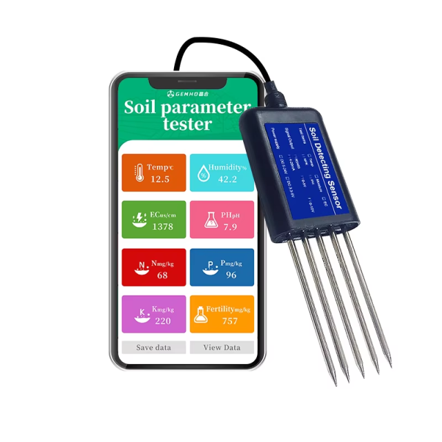 Effortless Soil Testing: 8-in-1 NPK Sensor with USB Direct Reading