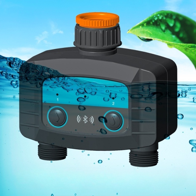 Bluetooth-Controlled Dual Watering Timer Easy App Scheduling for Garden