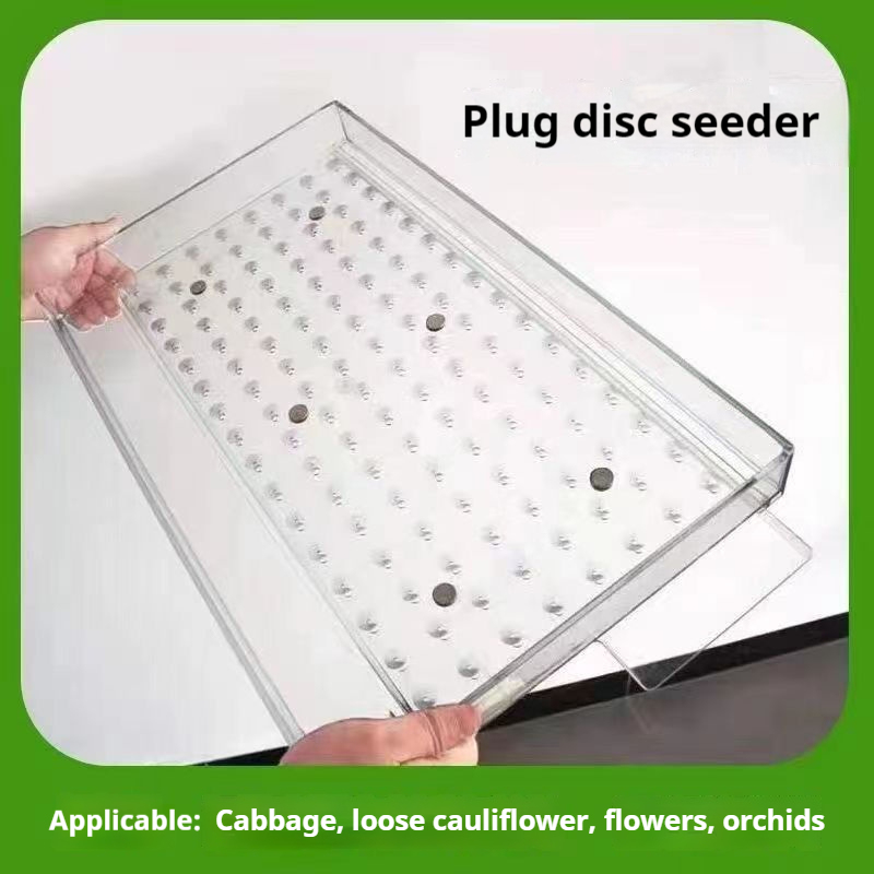 High Precision Manual Seeder Acrylic Seed Dispenser for Efficient Nursery Use
