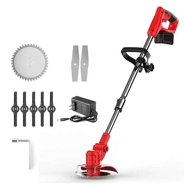 High Power Grass Cutter Weeding Machine Lithium Battery Brushless Lightweight Portable Electric Lawn Mower for Farmland Garden Courtyard