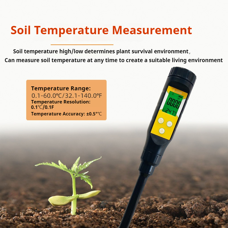 LCD Digital Soil Tester with Bluetooth Temperature pH Meter for Soil Plant Flower OEM