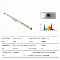 100w/300W/400W Dual Full Spectrum+UV+FR IR LED Grow Light Built in Driver 0-10V Control PC Cover New Fashion