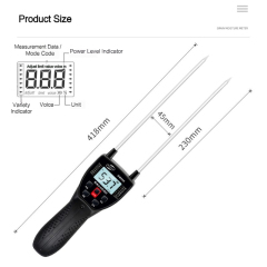 Digital Multifunctional LCD Grain Moisture Tester Water Content Analyzer Smart Sensor Use Probe Humidity Tester for Wheat Corn
