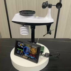 Tuya Smart Weather Station APP Remote Monitoring Multi-Sensor Indoor Outdoor Temperature Humidity Pressure Wind Rain Monitor