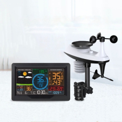 Tuya Smart Weather Station APP Remote Monitoring Multi-Sensor Indoor Outdoor Temperature Humidity Pressure Wind Rain Monitor