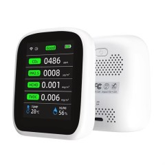 Best Selling WiFi 8 in 1 Tuya PM2.5 Air Quality Detector Digital Indoor Air Quality Monitor for Home Greenhouse