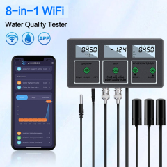 8 in 1 Wifi Digital PH/Temperature/ORP/EC/PPM/Salt/S.G/CF Online Water Analyzer for Laboratory and Swimming Pool