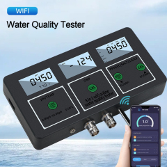 8 in 1 Wifi Digital PH/Temperature/ORP/EC/PPM/Salt/S.G/CF Online Water Analyzer for Laboratory and Swimming Pool