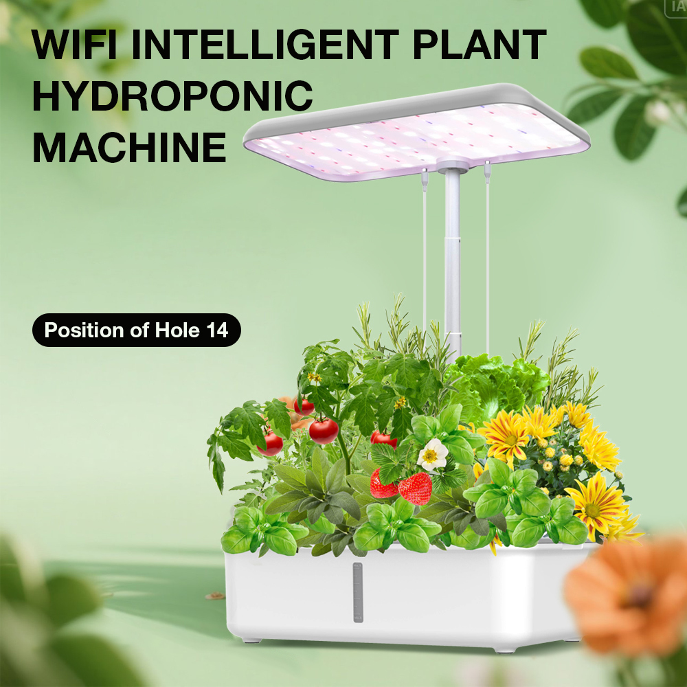 Tuya WiFi Smart Hydroponic Growing System with LED Grow Light, Automatic Pump Indoor Herb Garden Planter Kit for Home Gardening