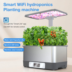 Tuya WiFi Smart Hydroponic Garden System, 8 Pods Soilless Planting Kit with Spectrum LED Grow Lights and Automatic Watering for Indoor Herbs