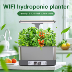 Tuya WiFi Smart Hydroponic Garden System, 8 Pods Soilless Planting Kit with Spectrum LED Grow Lights and Automatic Watering for Indoor Herbs