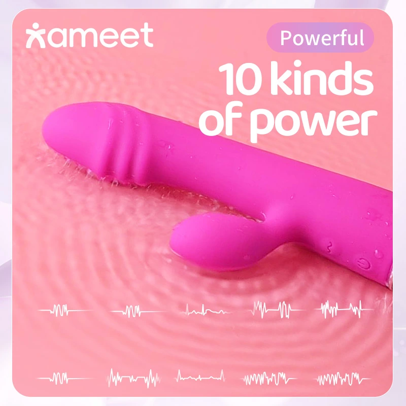 Double orgasm vibrator, internal and external dual vibration, 10-band frequency modulation
