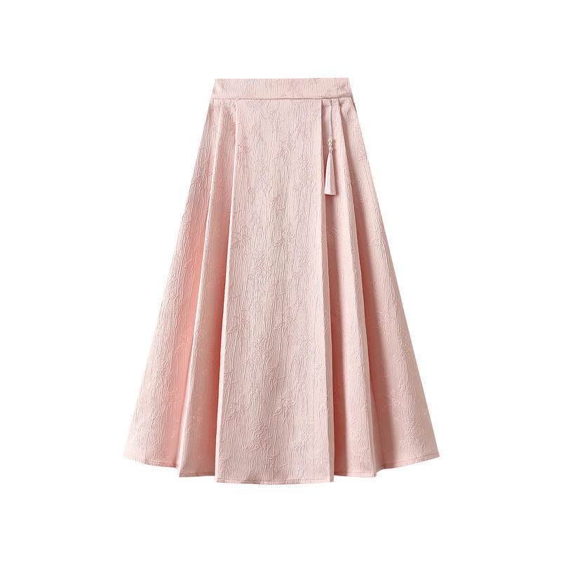 2024 SpringSummer New Chinese Style Jacquard Horse-face Skirt