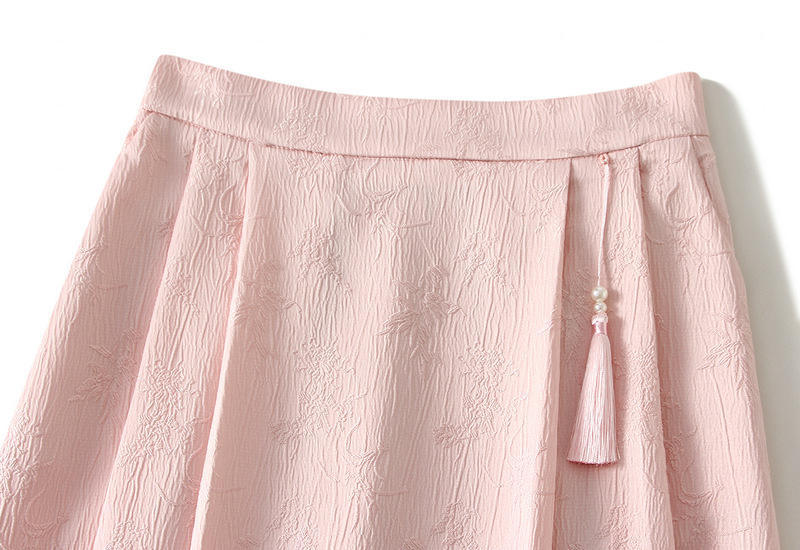 2024 SpringSummer New Chinese Style Jacquard Horse-face Skirt