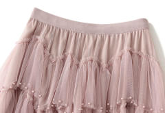 SpringSummer Puffy Tulle Mesh Tiered Skirt