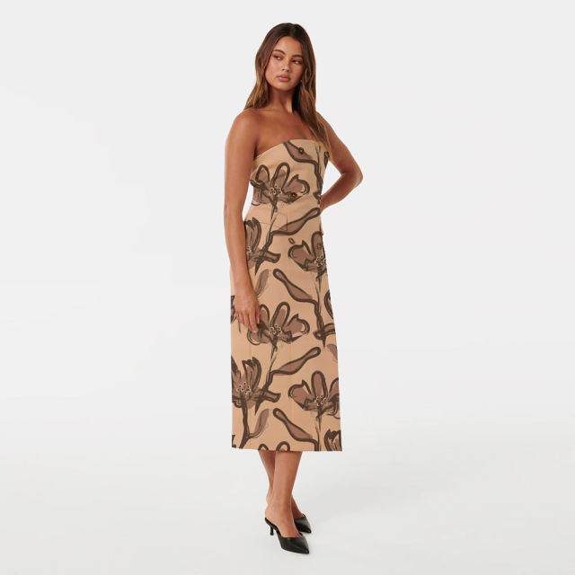 2024 Custom Casual Dress Sleeveless Cotton Dress New Printed Floral Button Suit Dress