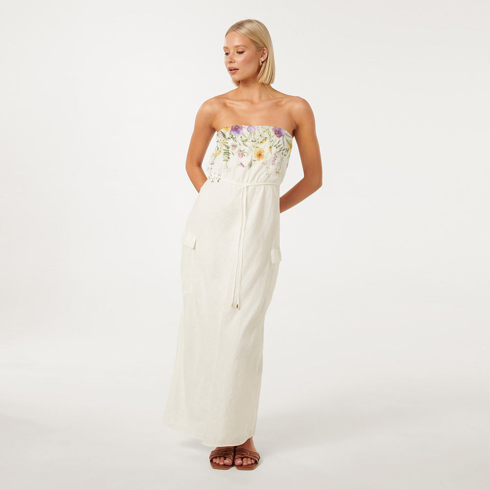 High Quality Ladies Long Dress New Fashion Causal Linen Drawstring Cargo Dresses For Women