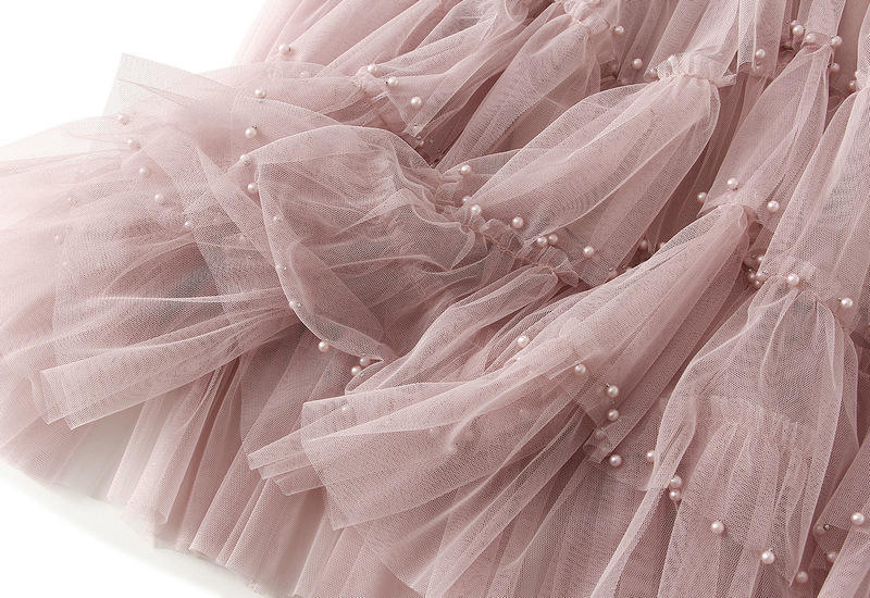 SpringSummer Puffy Tulle Mesh Tiered Skirt
