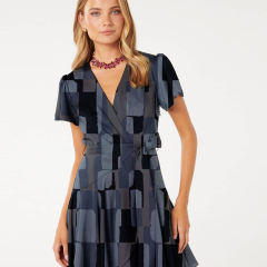 2024 Summer Women Mini Dresses Elegant Flutter Sleeve Fashion Casual Summer Ladies Mini Dress
