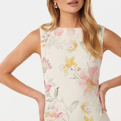 High Quality Custom Women Floral Dress Summer Vacation Sleeveless Floral Pattern Printed Midi Dress