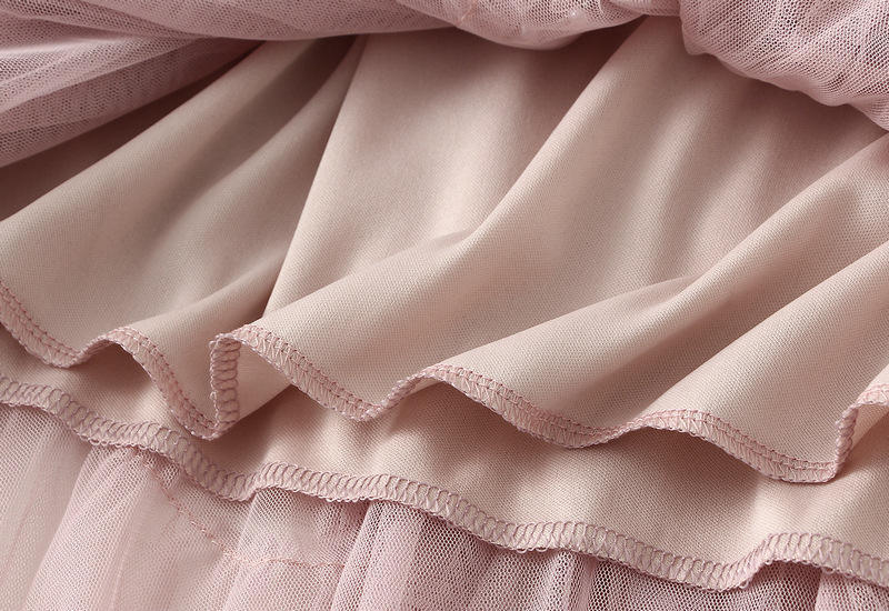 SpringSummer Puffy Tulle Mesh Tiered Skirt