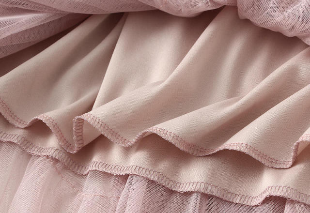 SpringSummer Puffy Tulle Mesh Tiered Skirt
