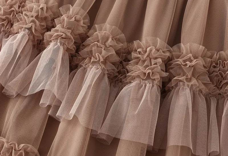 Fashionable Mesh Chiffon Cake Dress