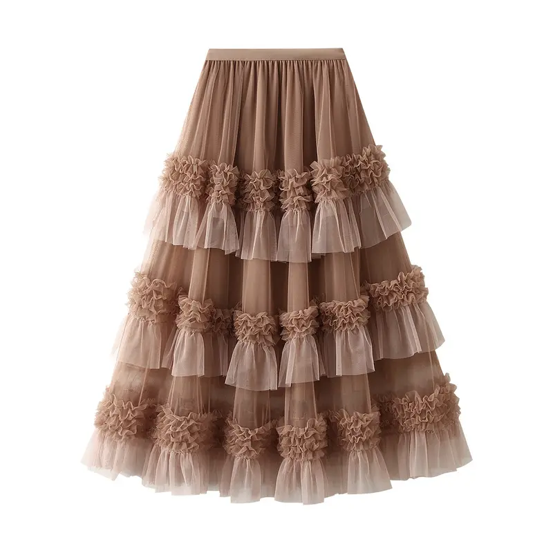Fashionable Mesh Chiffon Cake Dress