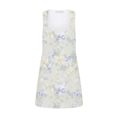 Square neck floral dress