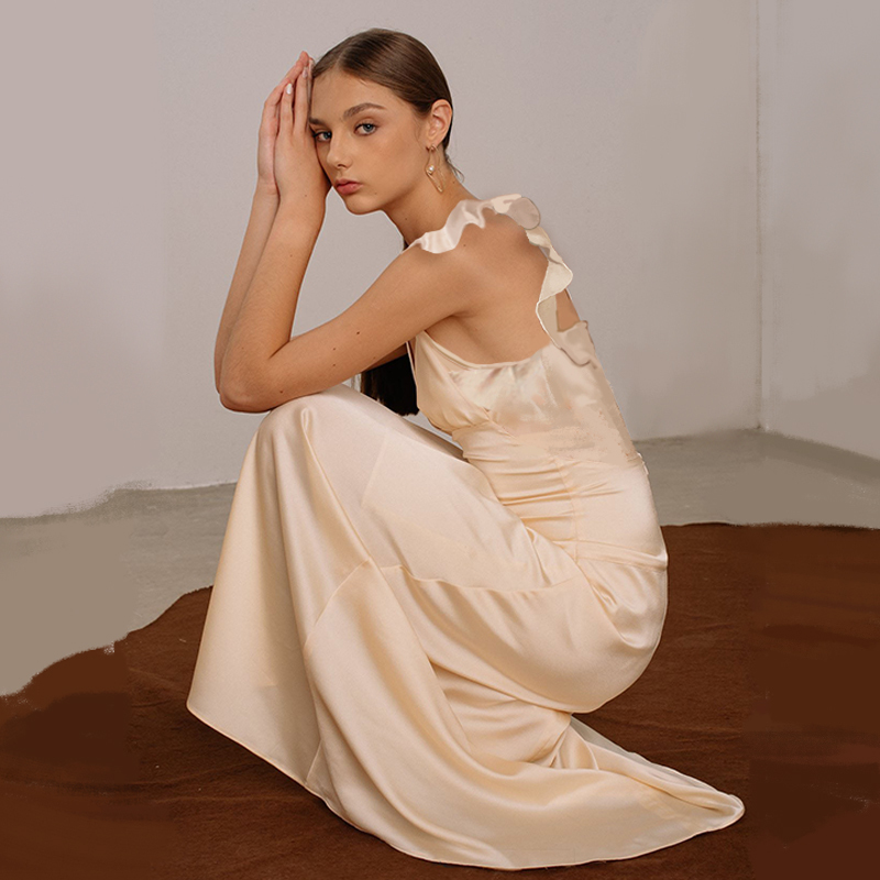 maxi silk dress