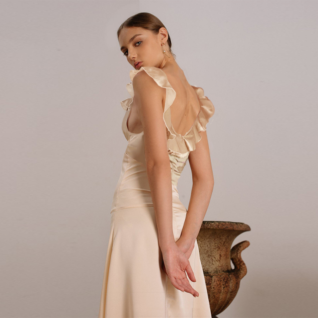 maxi silk dress